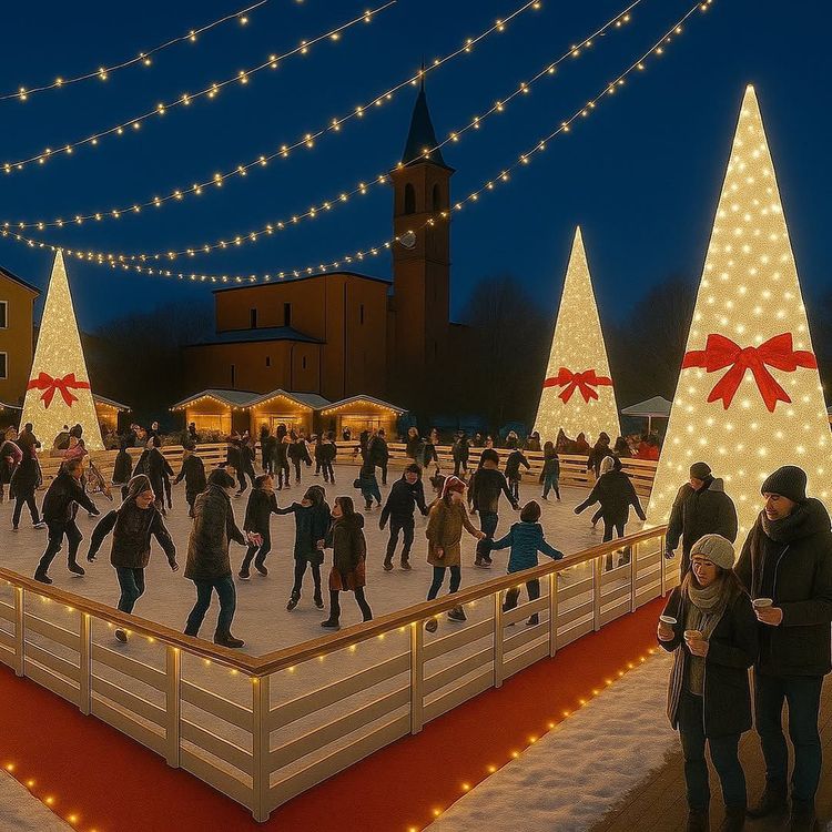 LA PISTA DI PATTINAGGIO SU GHIACCIO